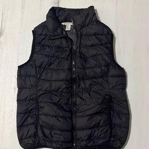 Black Puffer Vest with Pockets